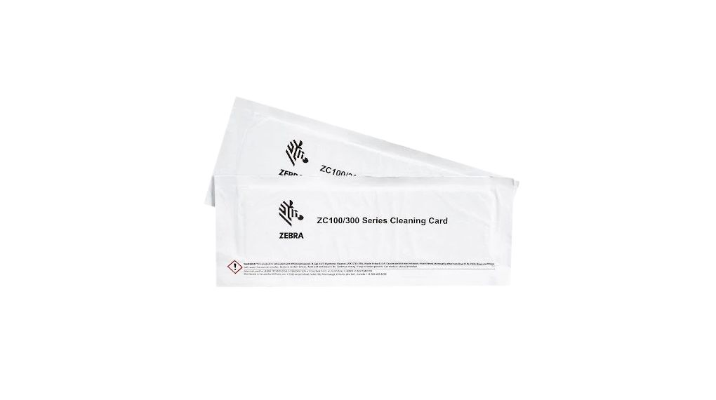 Zebra cleaning card, pack of 2