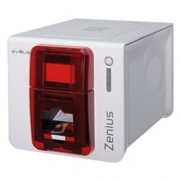 [ZN1H00HSRS] Evolis Zenius Expert, 1 face, 12 pts/mm (300 dpi), USB, Ethernet, sans contact, rouge