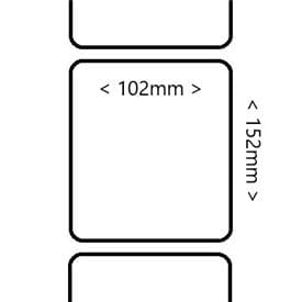 [OZ2938102152] rouleau d'étiquettes, synthétique, 102x152mm
